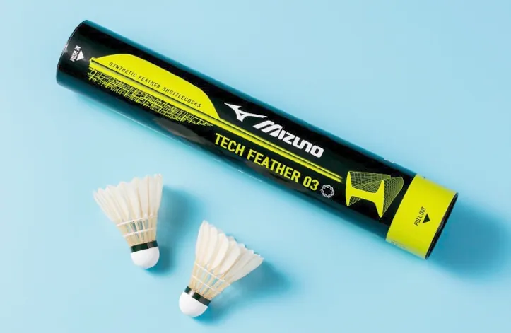 ミズノから人工羽根のバドミントンシャトル「TECH FEATHER 03」が登場