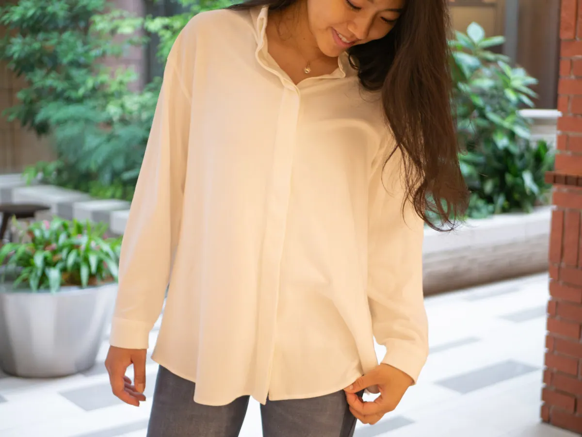 窮屈感とはサヨナラ！まるでTシャツのような着心地のラクスマシャツMakuakeにの画像4