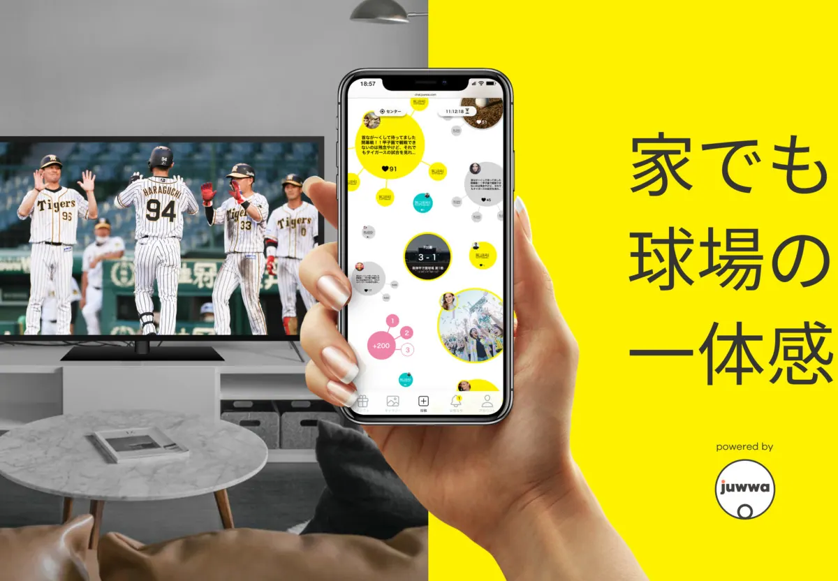 Juwwa｜「阪神タイガース　ＴＶ観戦応援チャット」で実証実験