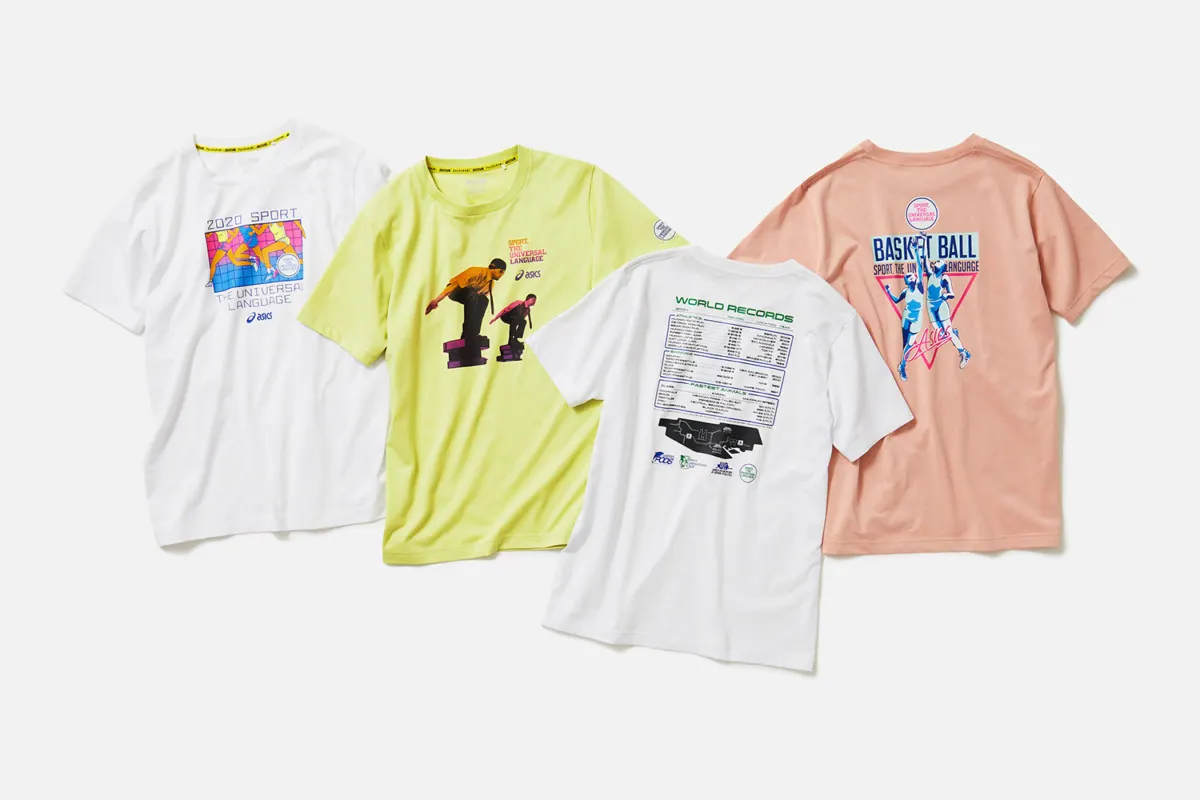 グローバルワークとアシックスがコラボレーションTシャツを展開中
