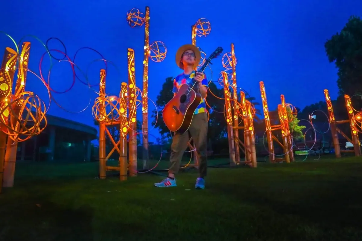 藪下将人がみんなの想火プロジェクトで和歌山の応援歌竹あかりを作曲の画像2