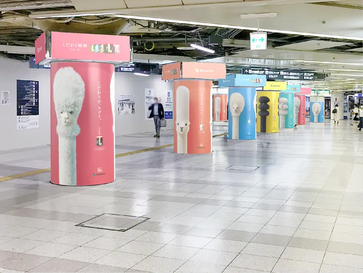 創業50年!梅田駅で公開中のこだわり綿棒グラフィックがイケてるの画像2