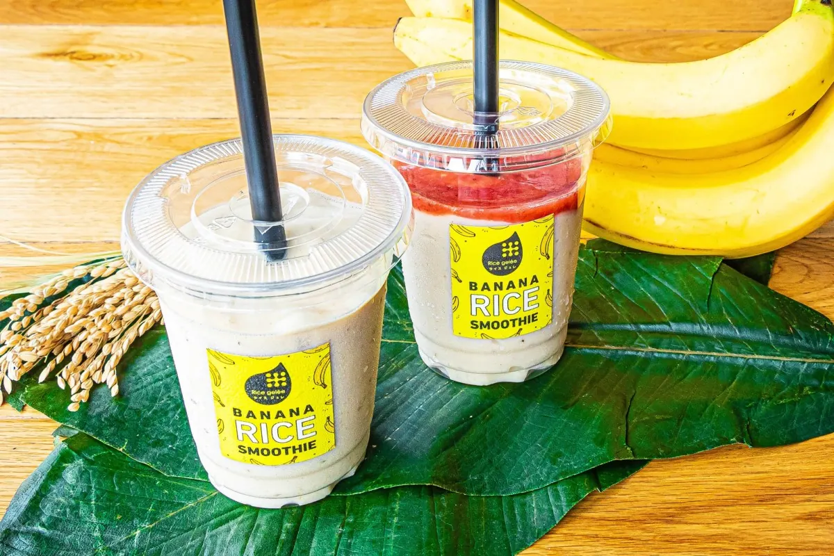 阪急百貨店うめだ本店ライスジュレ使用のバナナスムージーで新感覚を味わう！の画像3