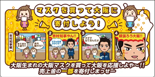 大阪マスク-吉村知事バージョンコロナ助け合い基金で150万円を寄付の画像3