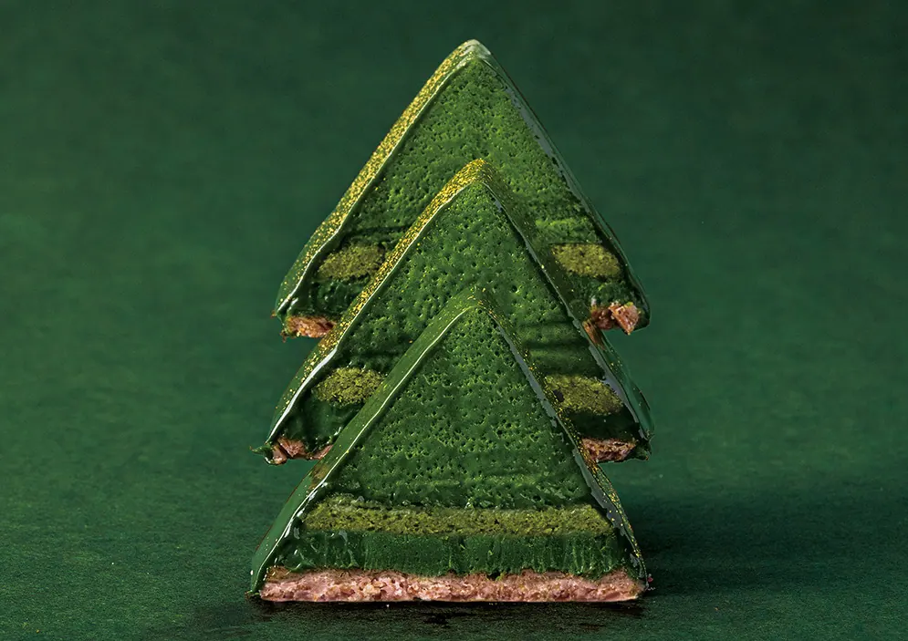 祇園辻利上質な宇治茶が重なり合うクリスマスケーキ抹茶ショコラノエルの画像3
