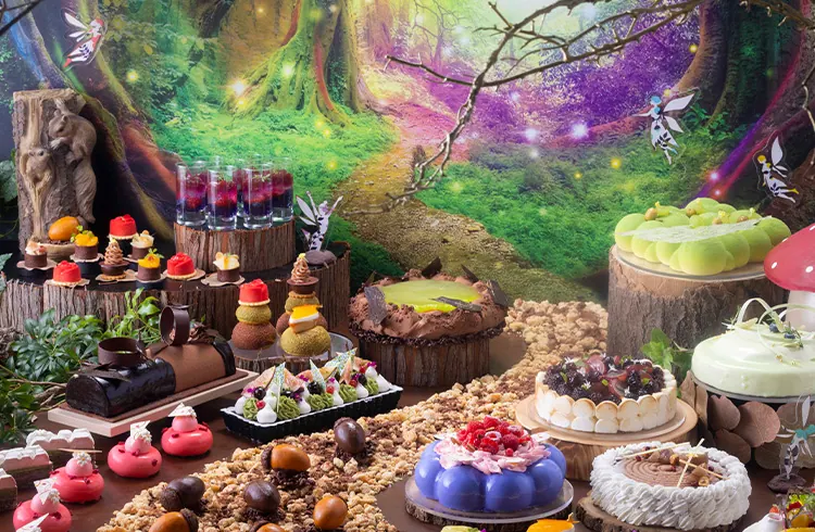 ヒルトン大阪、妖精の棲む神秘的な森を表現した「スイーツビュッフェ Fairy Forest」を開催