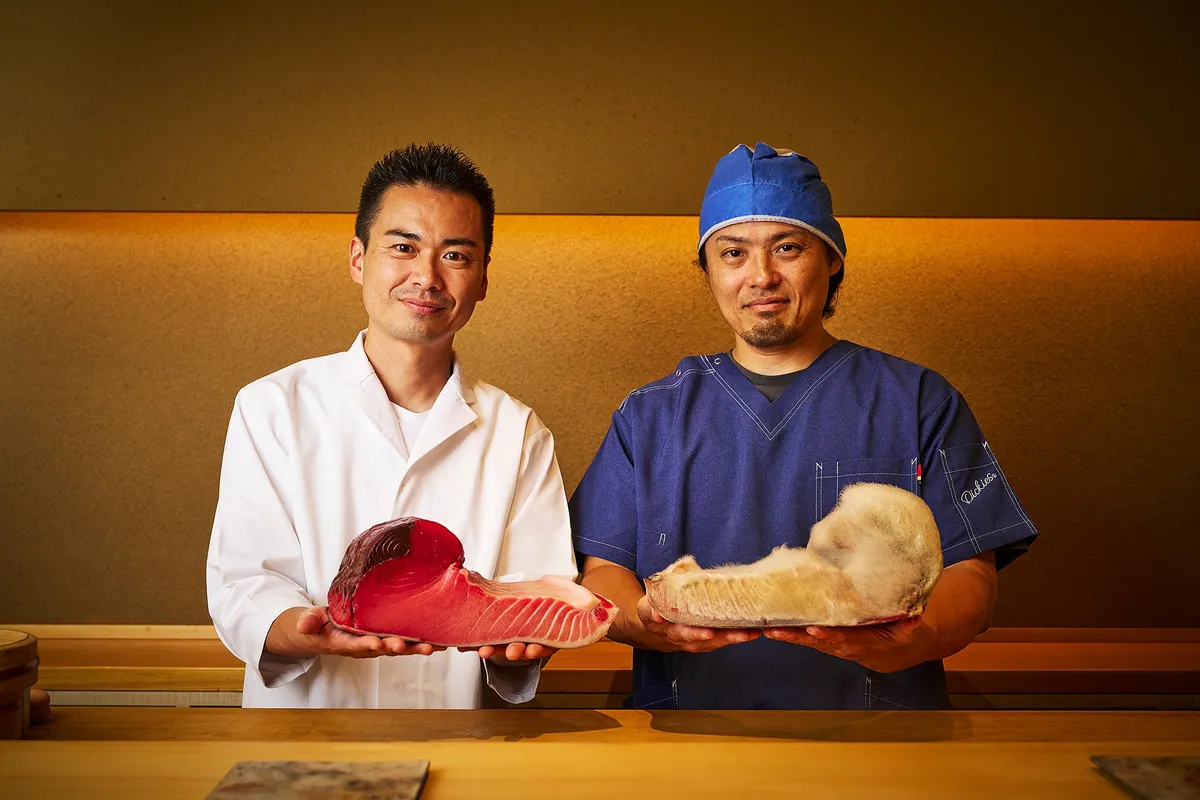 北新地に「カビ熟成」の鮨店「鮨 刻香」が10月31日オープン、鮪を寝かせて旨味を引き出す
